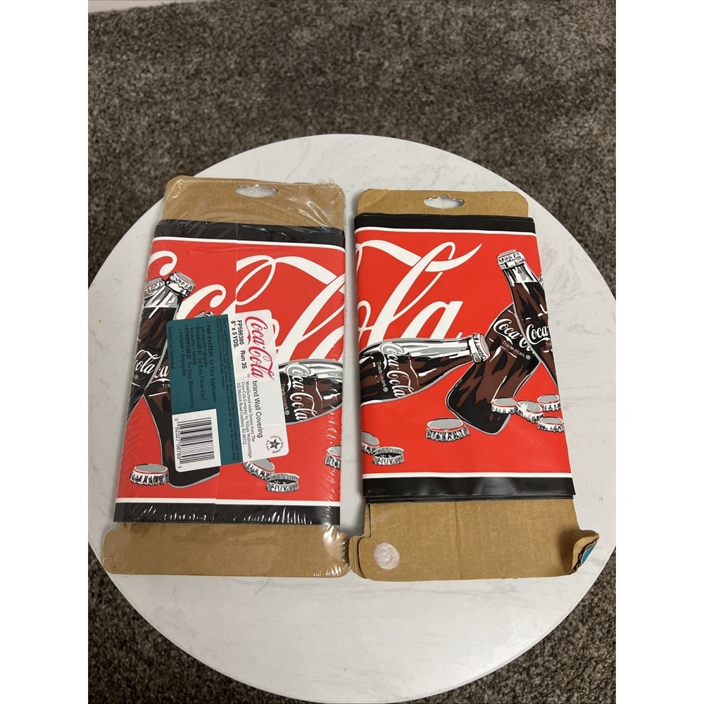 Genuine Vintage Red Coca Cola Coke Soda Bottles Caps Wall Paper Border Roll 30'‎ - Picture 4 of 9